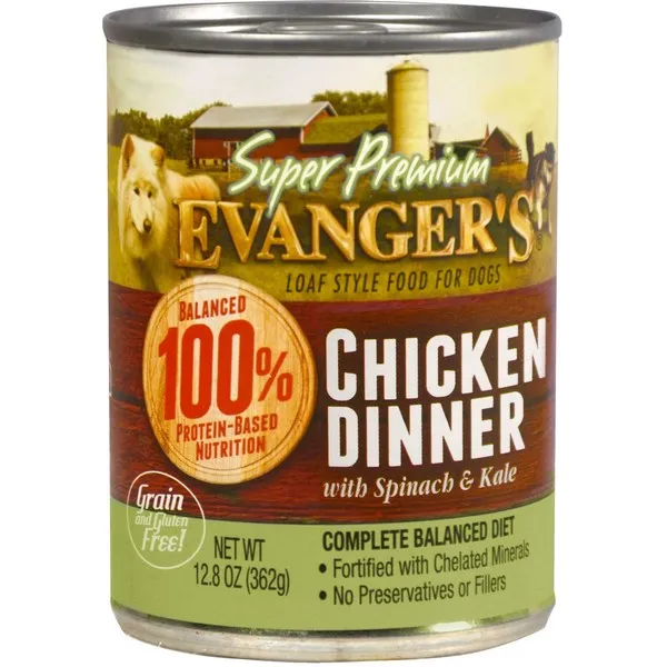 12/12.5 oz. Evanger's Super Premium Chicken Dinner For Dogs - Treat